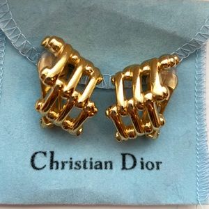 Big Vintage Dior Clip on Earrings